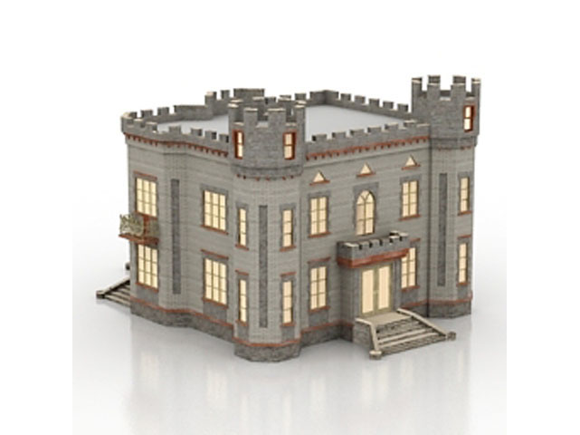Free House custle N5 3D model For Architecture 3Ds Max Model Download